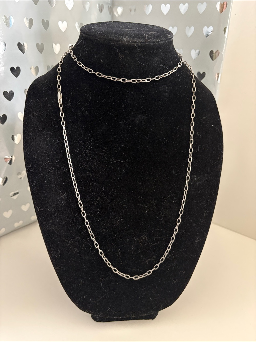 925 Sterling Silver Long Link Chain Necklace - Silver Anchor Chain